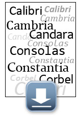 مجموعة متنوعة من الخطوط مجانًا بفضل Calibri وCambria وConsolas
